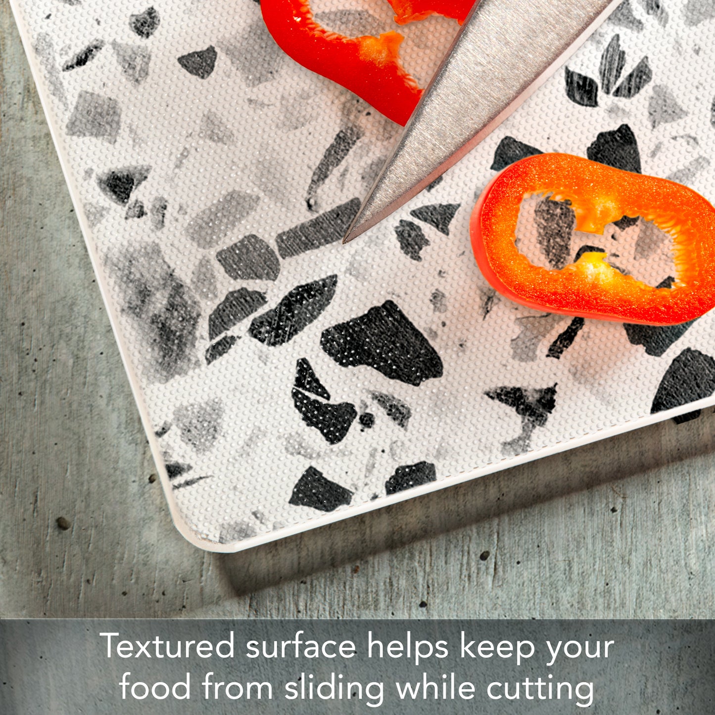 CounterArt Terrazzo 3mm Tempered Glass Cutting Board 15” x 12” Manufactured in the USA