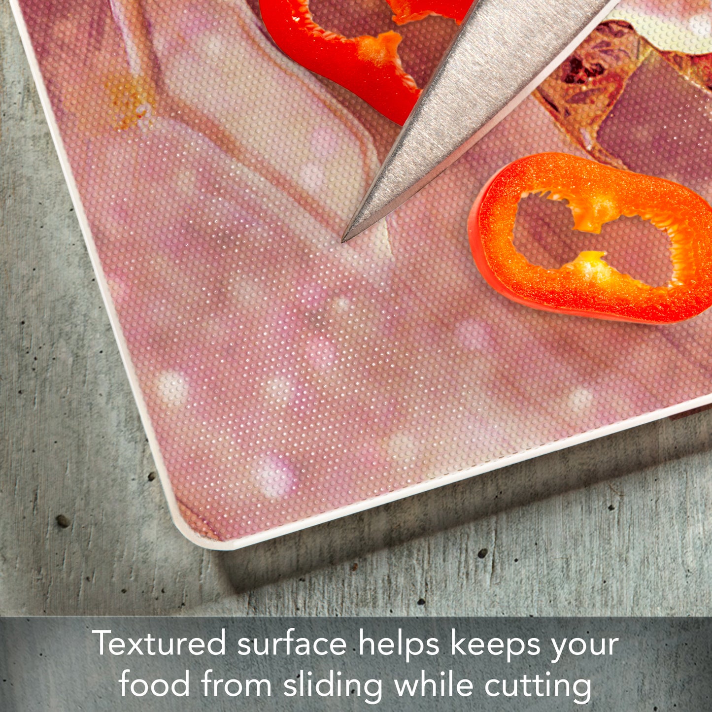 CounterArt Blush Marble Print 3mm Tempered Glass Cutting Board 15” x 12” Manufactured in the USA