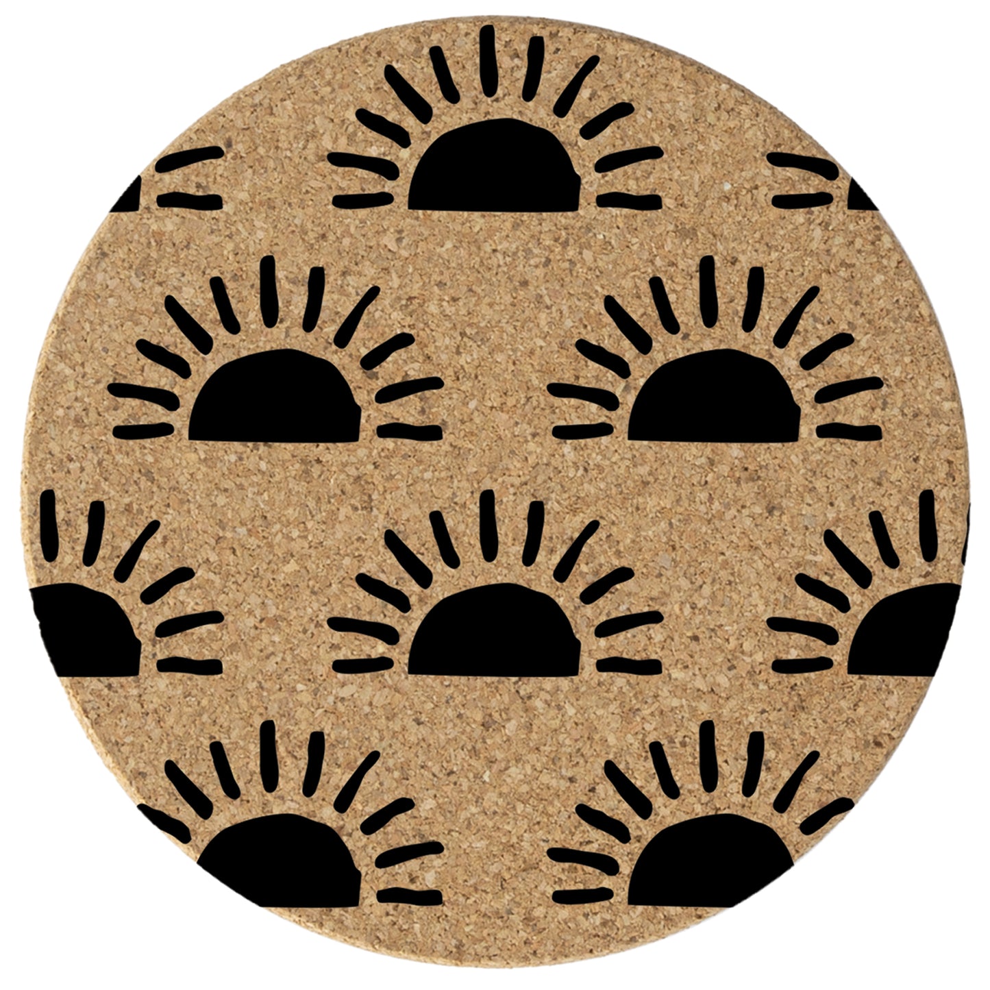 Thirstystone Sunrise 8-Pack Thick Natural Cork Coasters Manufactured in The USA Eco-Friendly Absorbent Durable