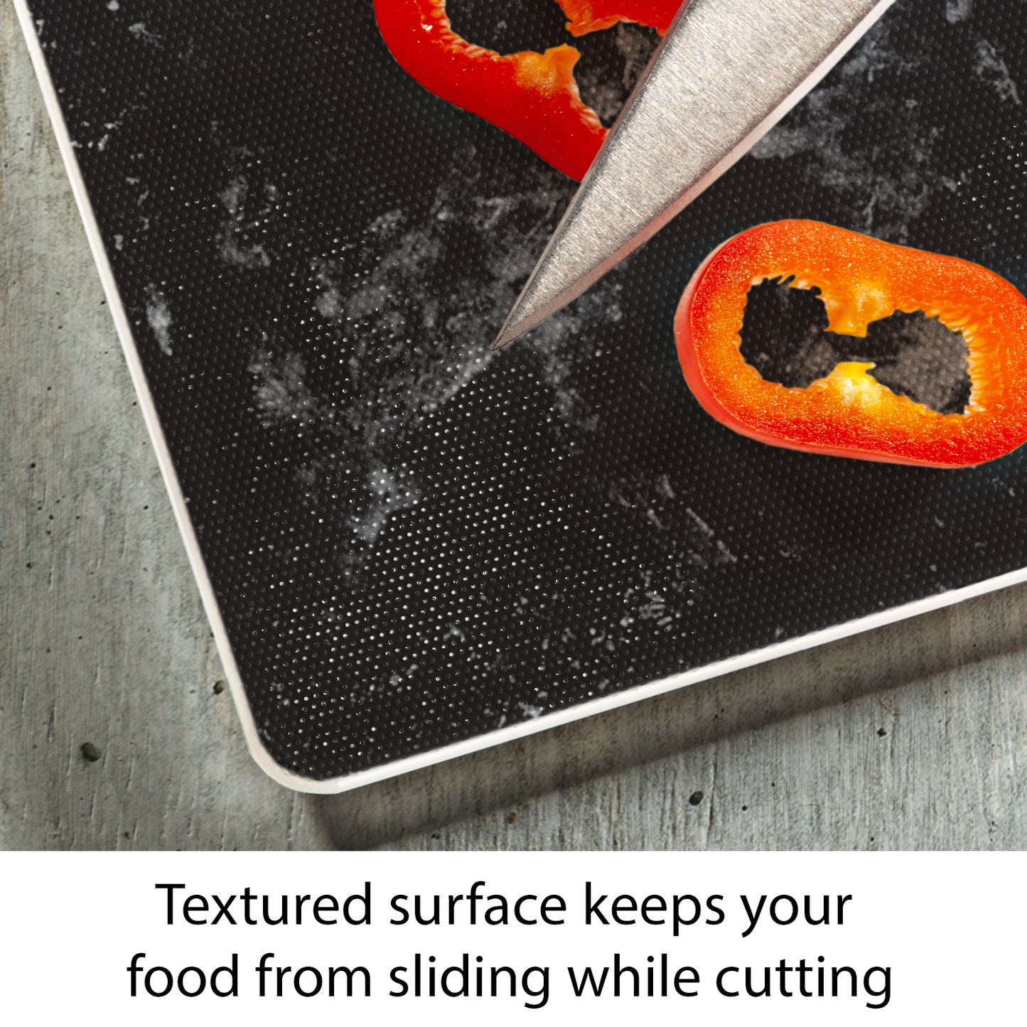 CounterArt Black Marble Design 3mm Tempered Glass Cutting Board 10” x 8” Manufactured in the USA