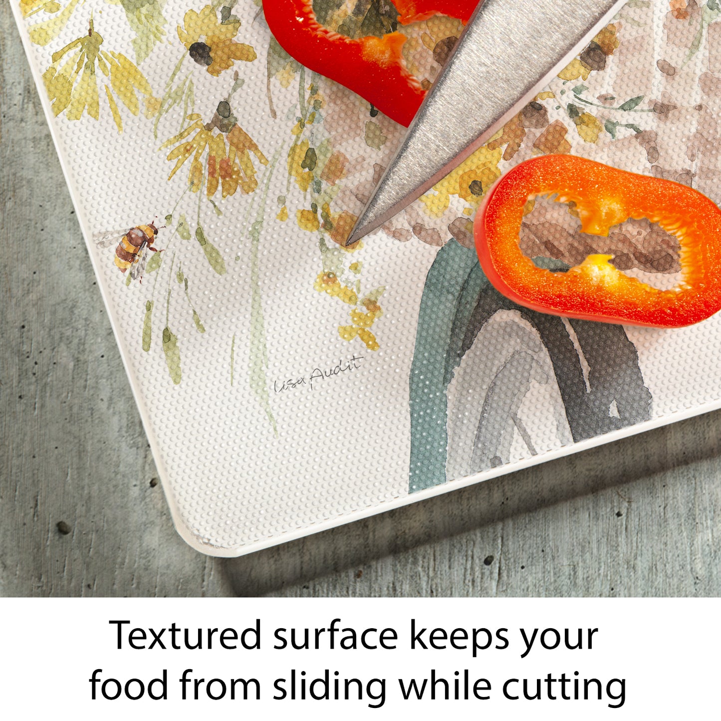 CounterArt Sunflowers Forever 3mm Tempered Glass Cutting Board 10” x 8” Manufactured in the USA