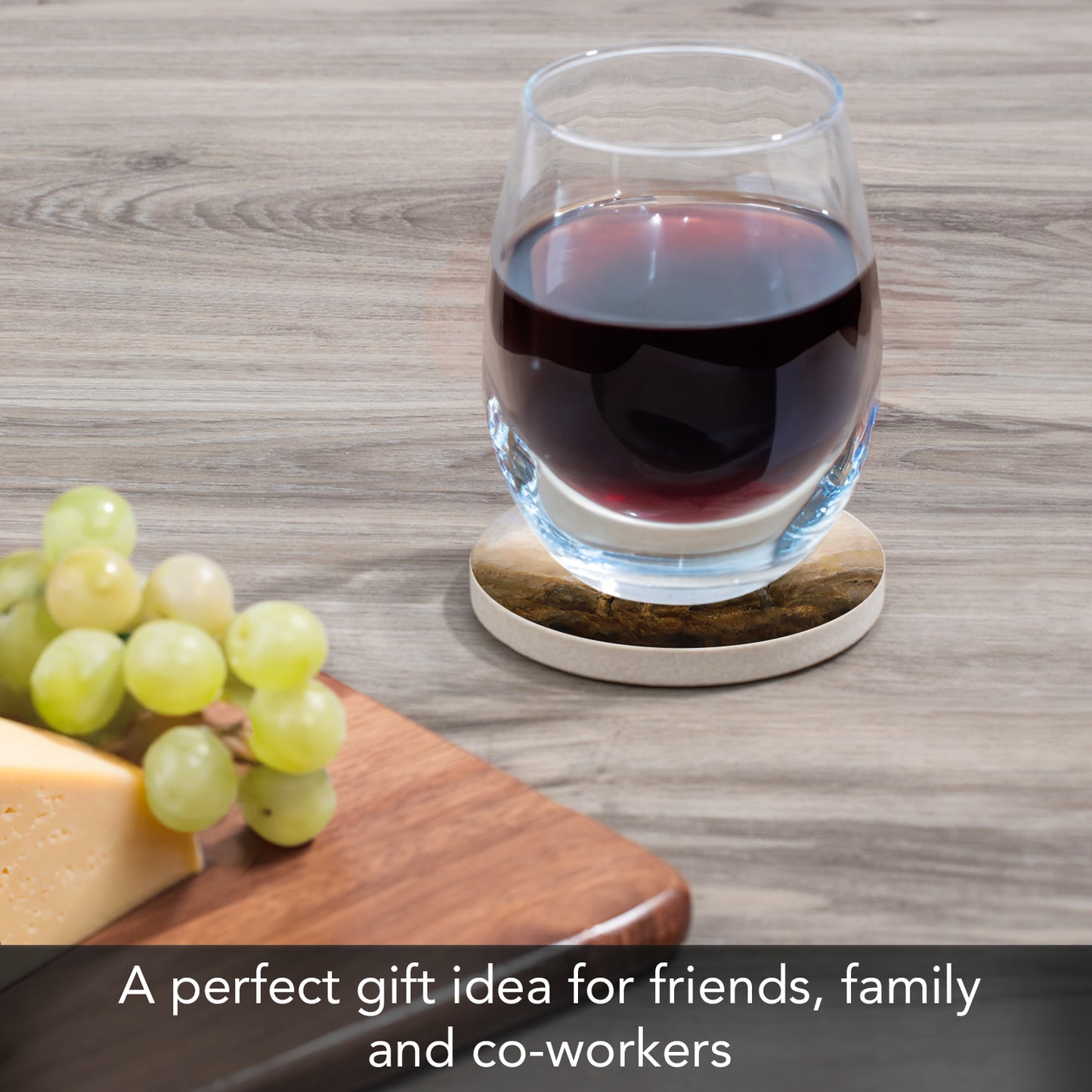 Longhorn Single Natural Sandstone Coaster 4" Round Create Your Own Set