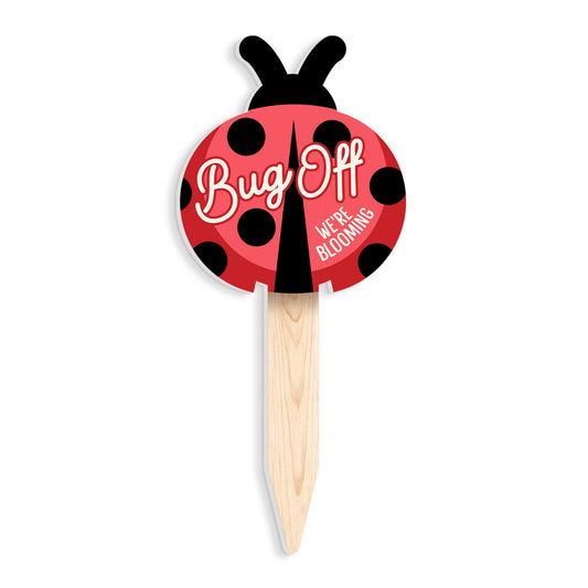 Highland Home  Decorative Ladybug Shaped Garden Stake Made in The USA Plant Tag Garden Decoration Landscape Decoration
