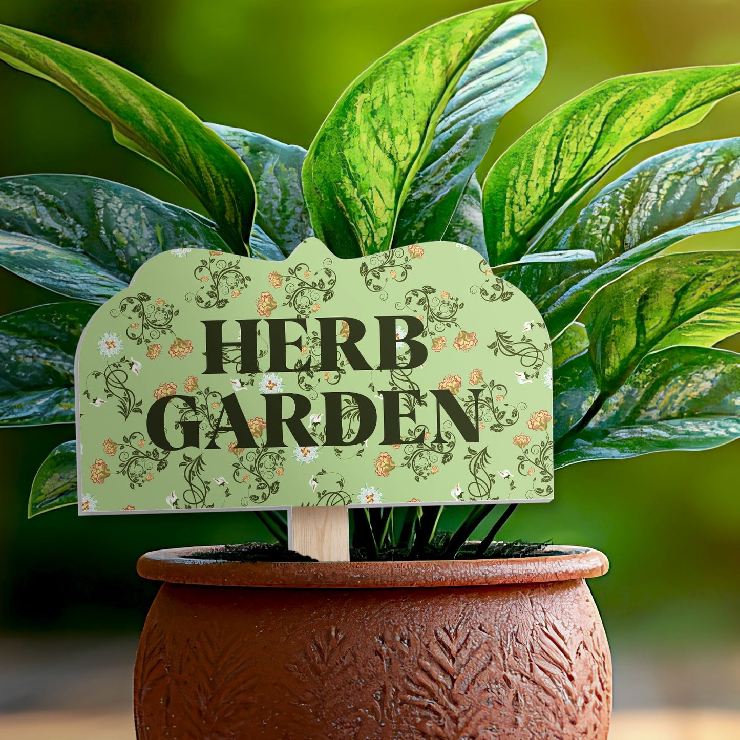 Herb Garden Shaped Garden Stake
