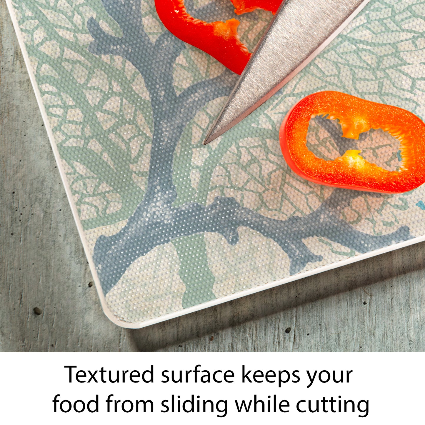 CounterArt Oceana Crab 3mm Tempered Glass Cutting Board 15” x 12” Manufactured in the USA