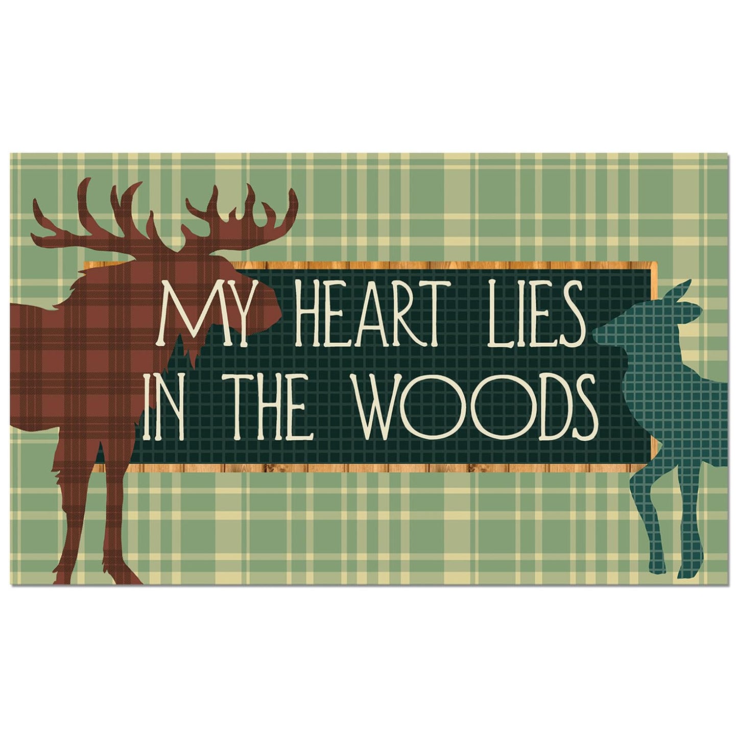 Counterart Cabin in the Woods Indoor/Outdoor Entryway Floor Mat Manufactured in the USA 29.5" by 17.75"
