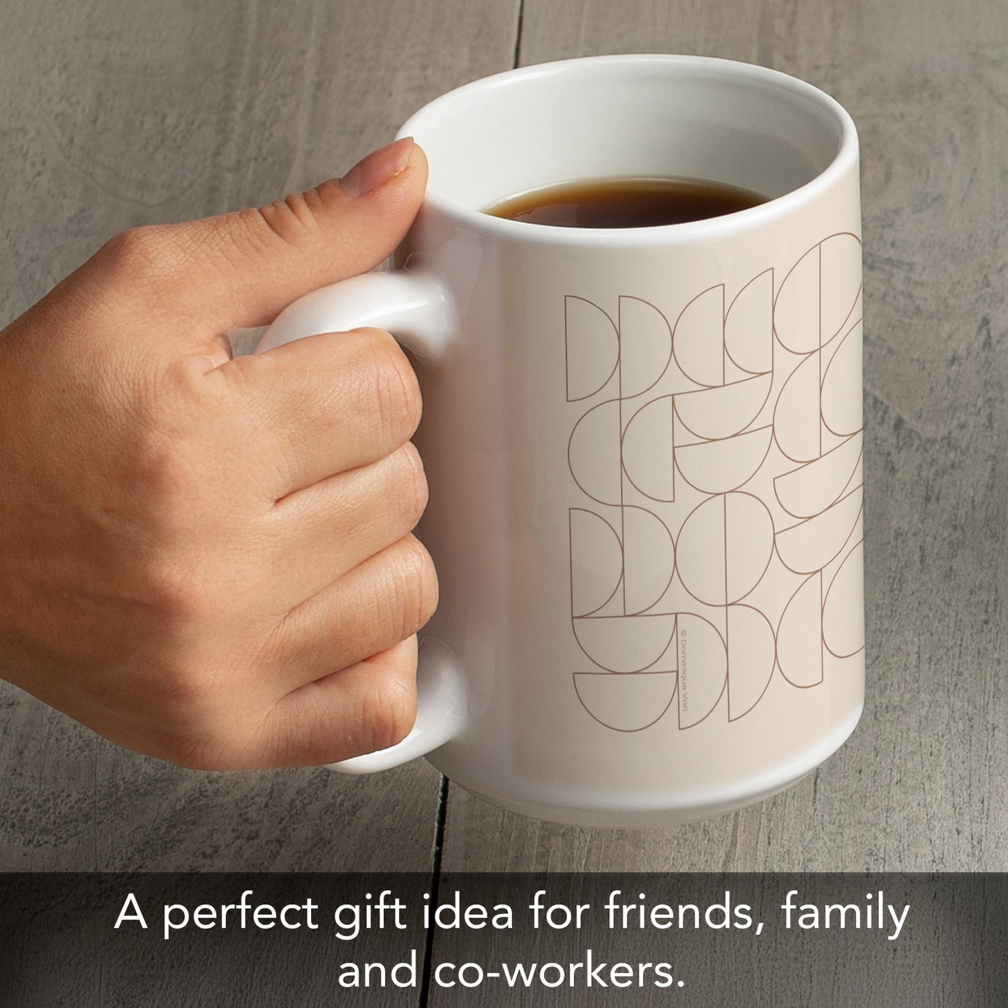 Highland Home Mocha Moon 15 oz. Ceramic Mug Manufactured in the USA Dishwasher Safe Microwave Safe