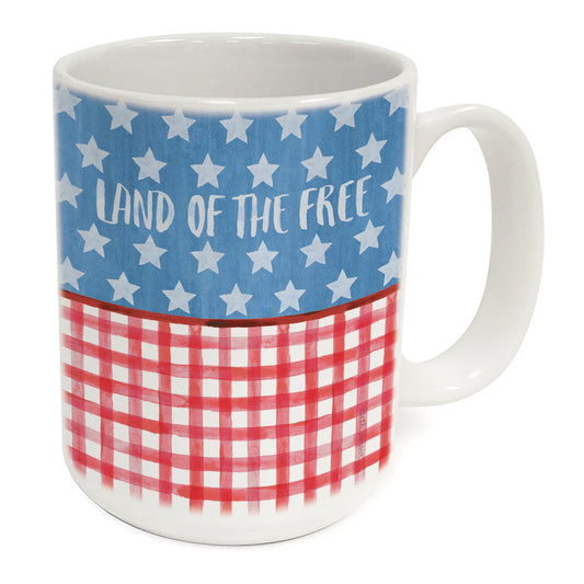 Highland Home Americana Style 15 oz. Ceramic Mug Manufactured in the USA