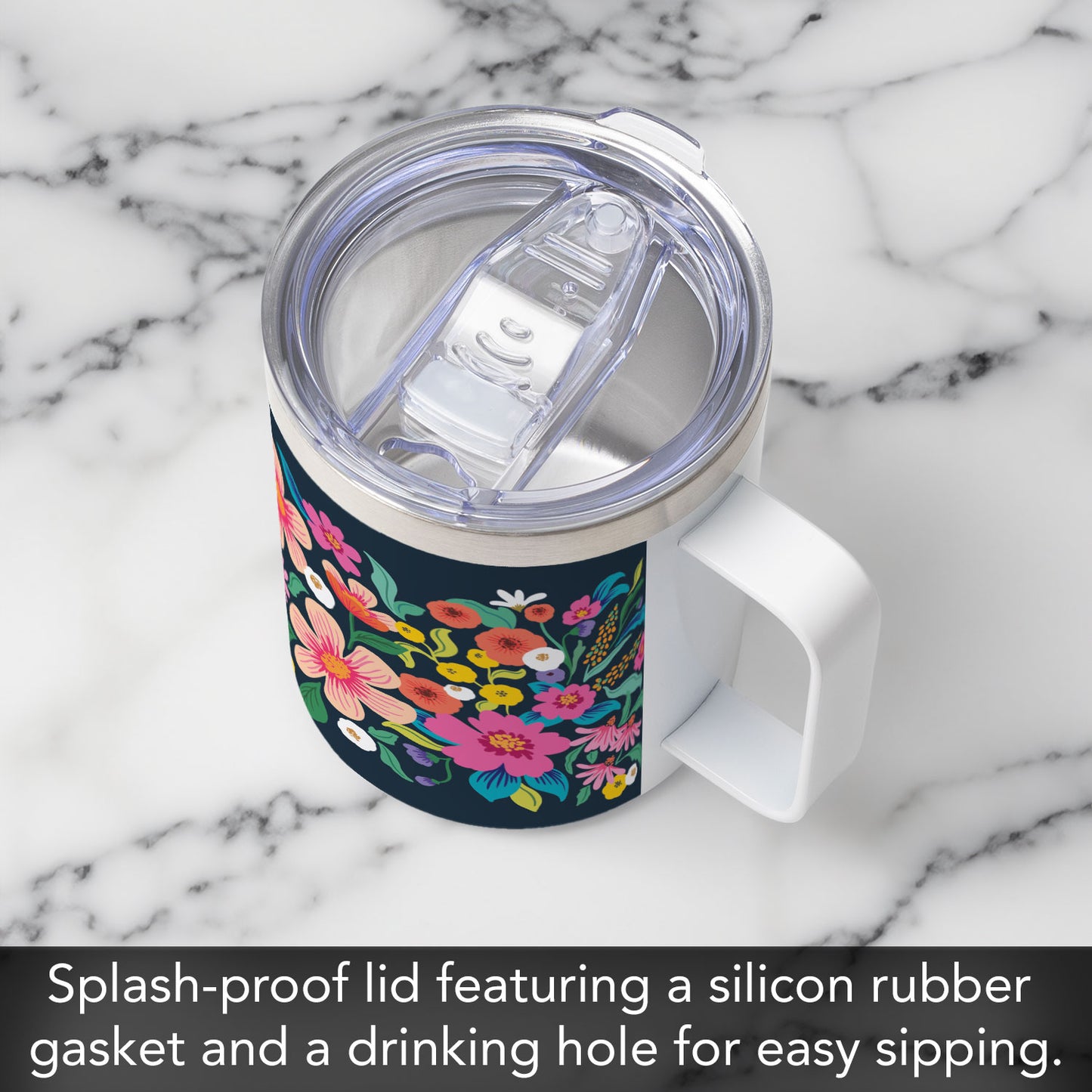 Meadow Dreams Stainless Steel Travel Mug with Lid 12 oz.