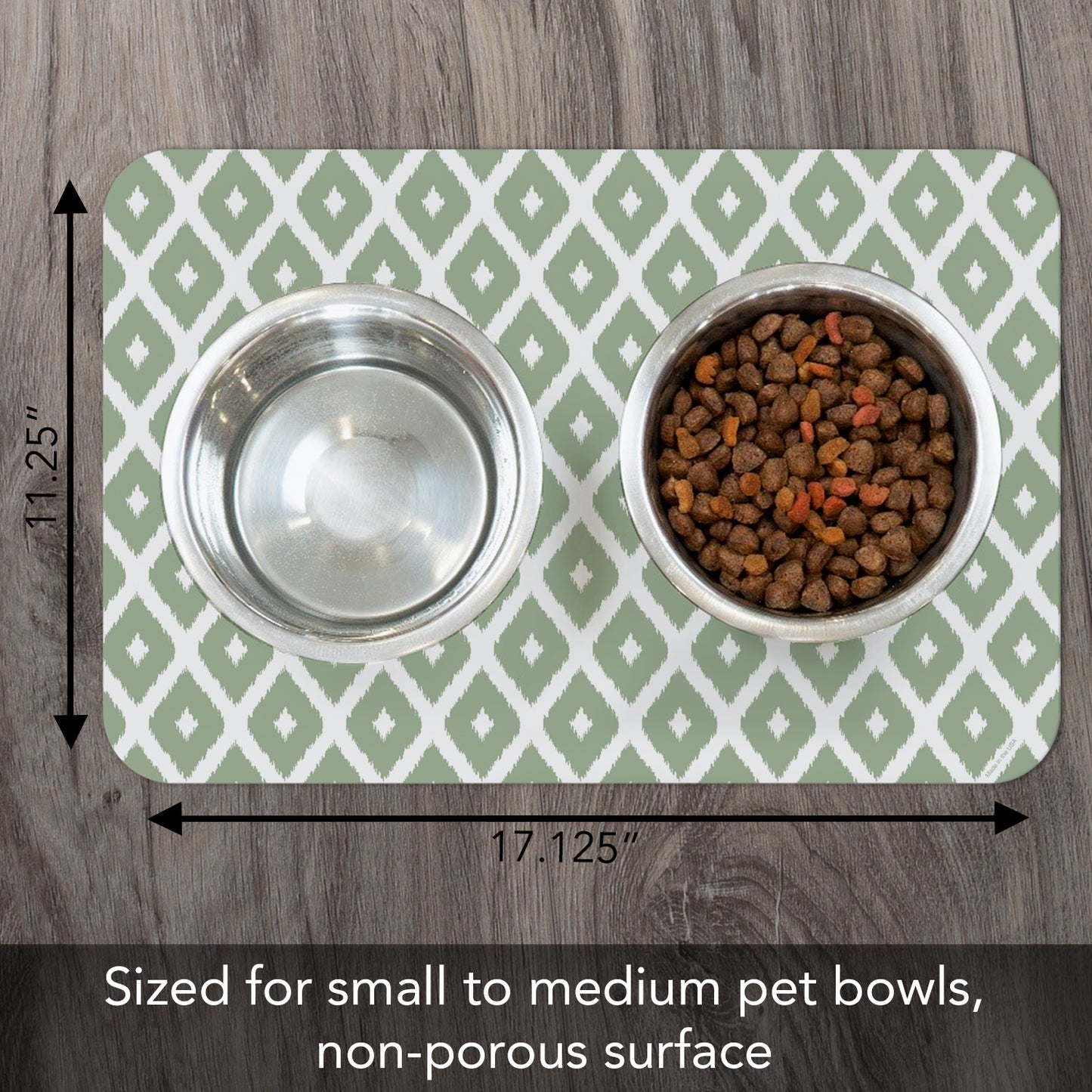 Ogee Easy Care Waterproof Pet Feeding Mat 17.13” x 11.25” Made in the USA