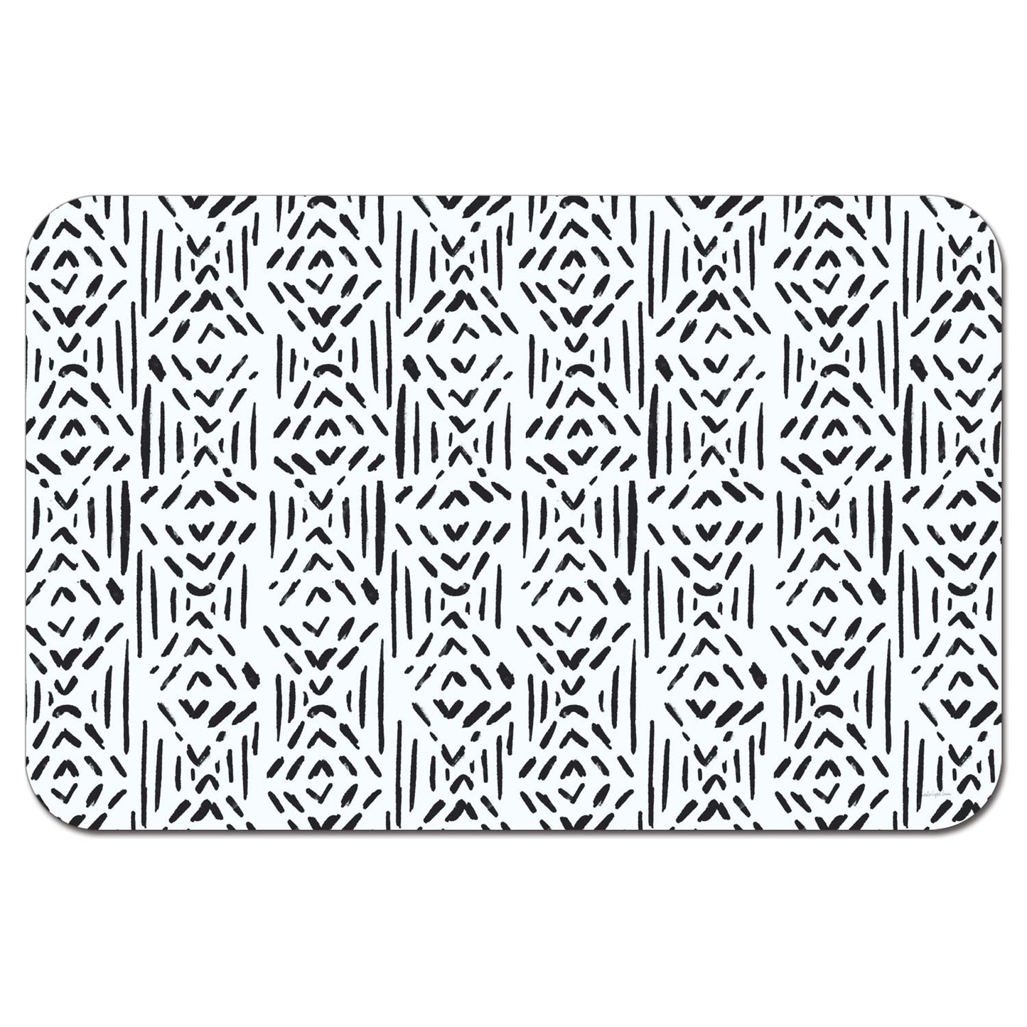 CounterArt Tribal Easy Care Waterproof Pet Feeding Mat 17.13” x 11.25” Made in The USA of BPA Free Plastic, Safe for Pets, Protects Floors from Scratches Stains & Spills