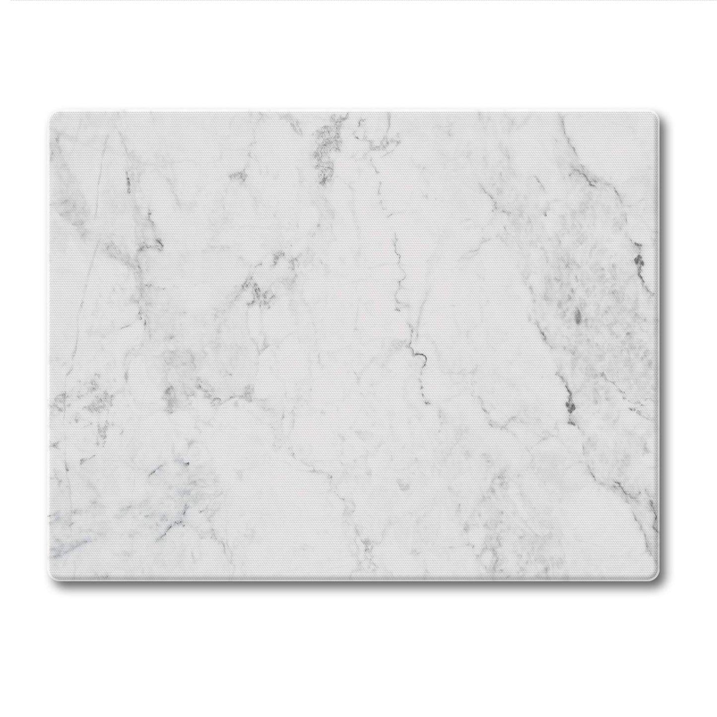 CounterArt White Marble Design 3mm Tempered Glass Cutting Board 10” x 8” Manufactured in the USA