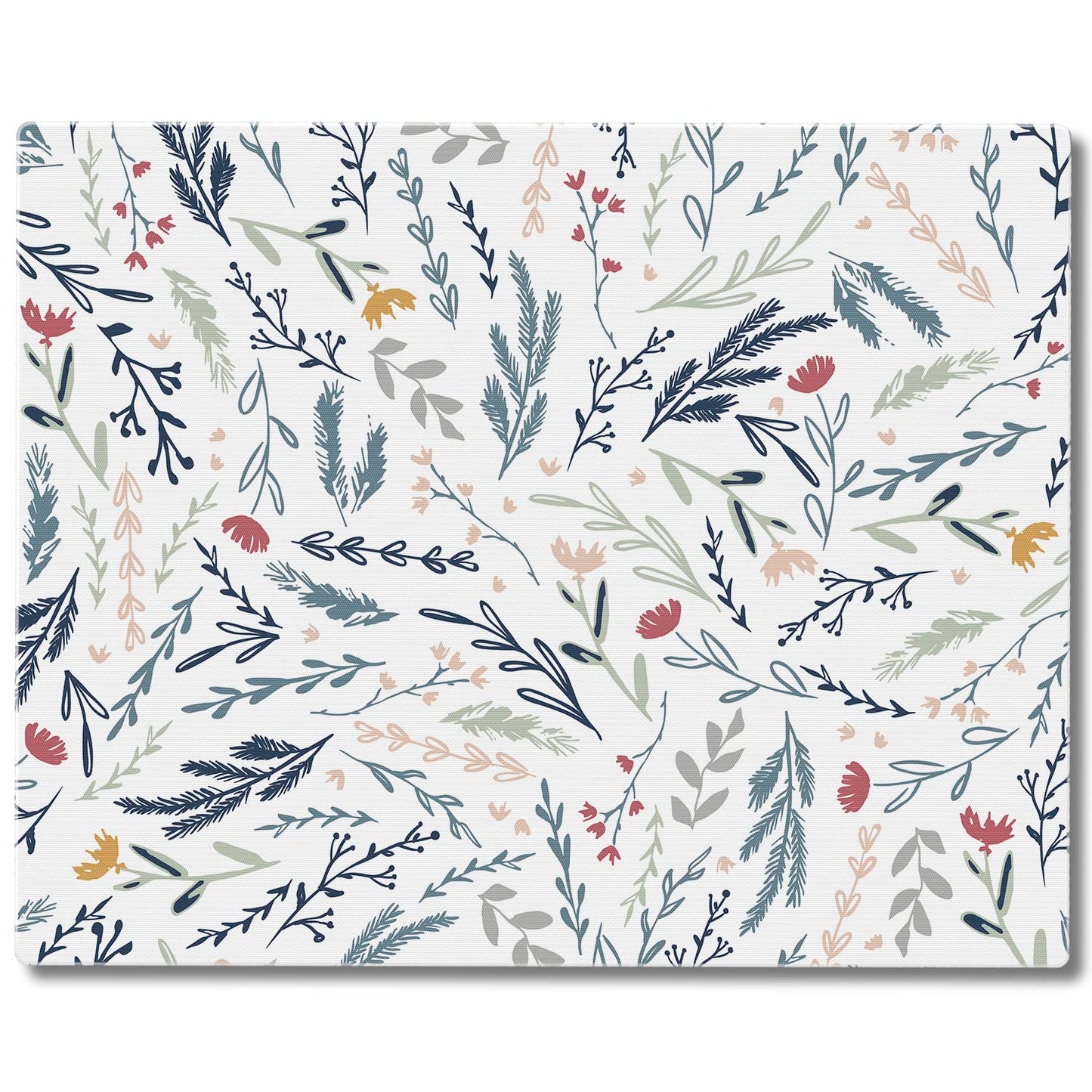 CounterArt Floral Sketch 3mm Tempered Glass Cutting Board 15” x 12” Manufactured in the USA