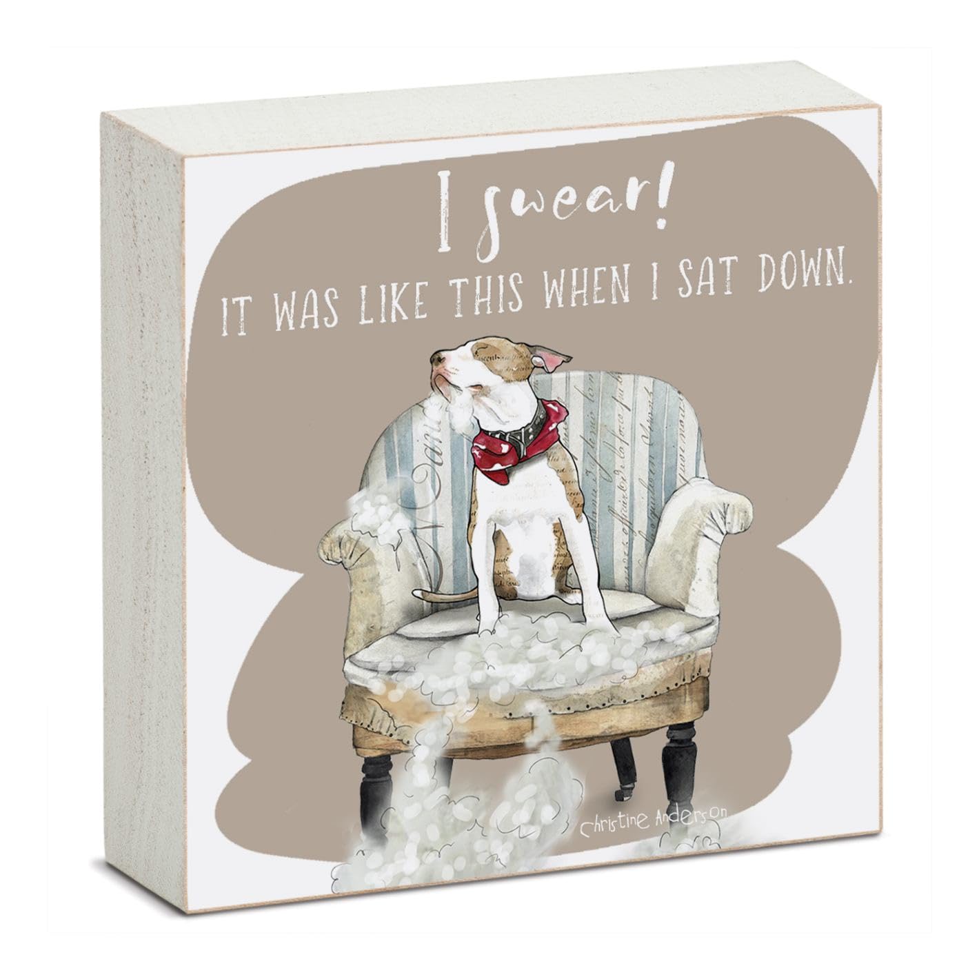 CounterArt Like This Freestanding Solid Wood Block Sign Made in the USA 3.75” Square Decorative Accent for Home or Office
