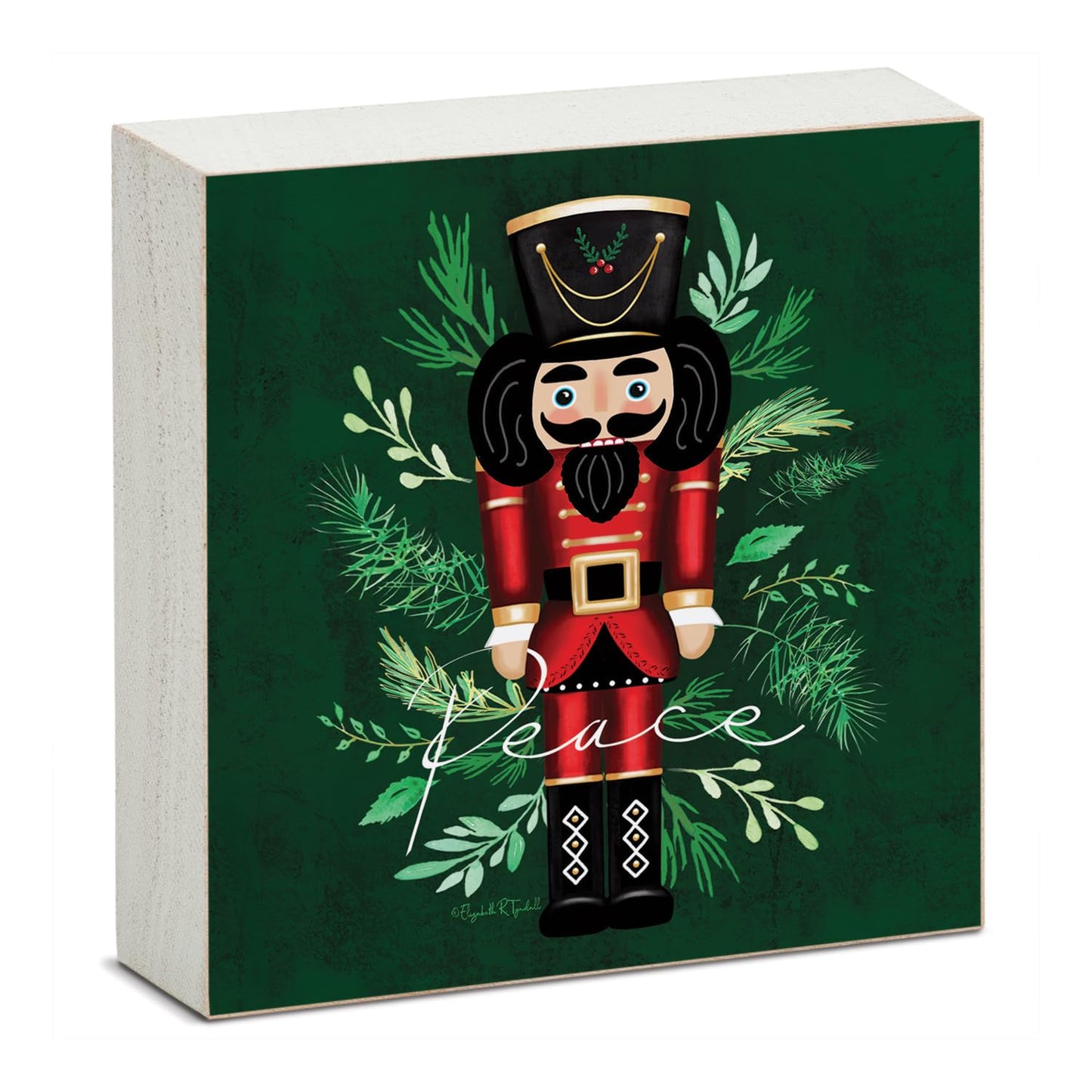 Highland Home Nutcracker Decorative Wooden Home Accent Sign for Desk Mantle or Shelf Made in the USA