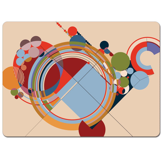 Carpets by Frank Lloyd Wright Decorative Hardboard Placemats 4 Pack Manufactured in the USA