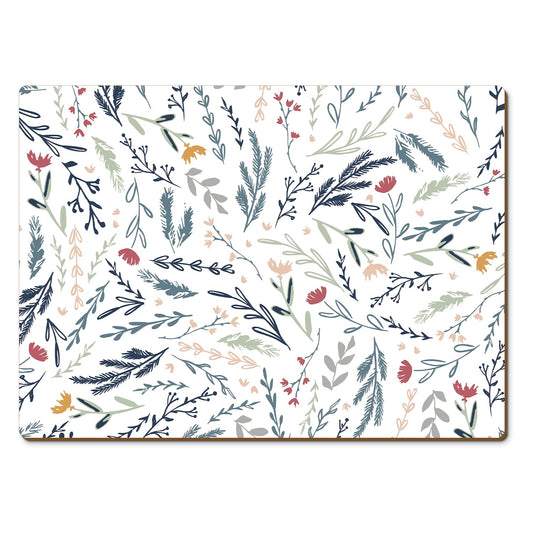Meadow Field Premium Decorative Hardboard Tabletop Placemats 4 Pack Manufactured in the USA