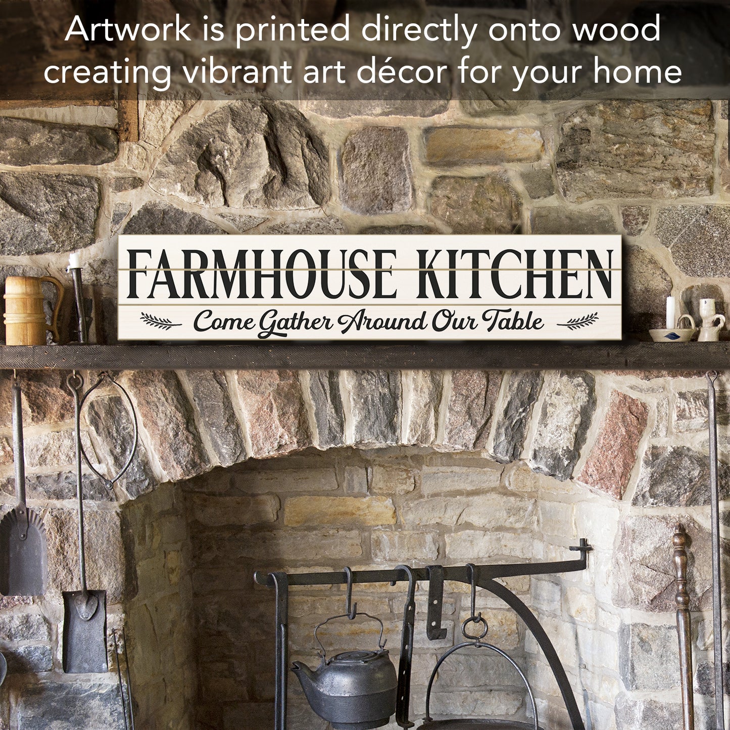 CounterArt Farmhouse Kitchen Horizontal Decorative Indoor/Outdoor Pallet Wood Sign 36" by 7.5" Made in the USA
