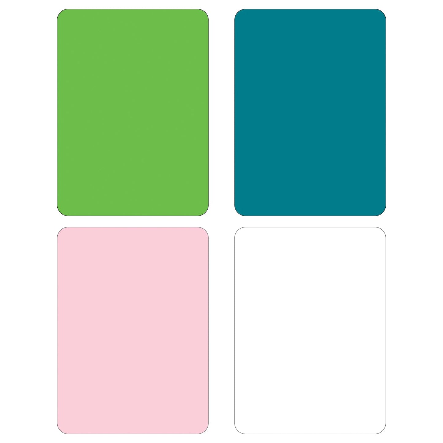Cut N’ Funnel Cotton Candy 4 Pack Thick Multicolor Plastic Cutting Board Mat Made in the USA BPA & PVC Free Plastic Mat Measures 8” x 6”
