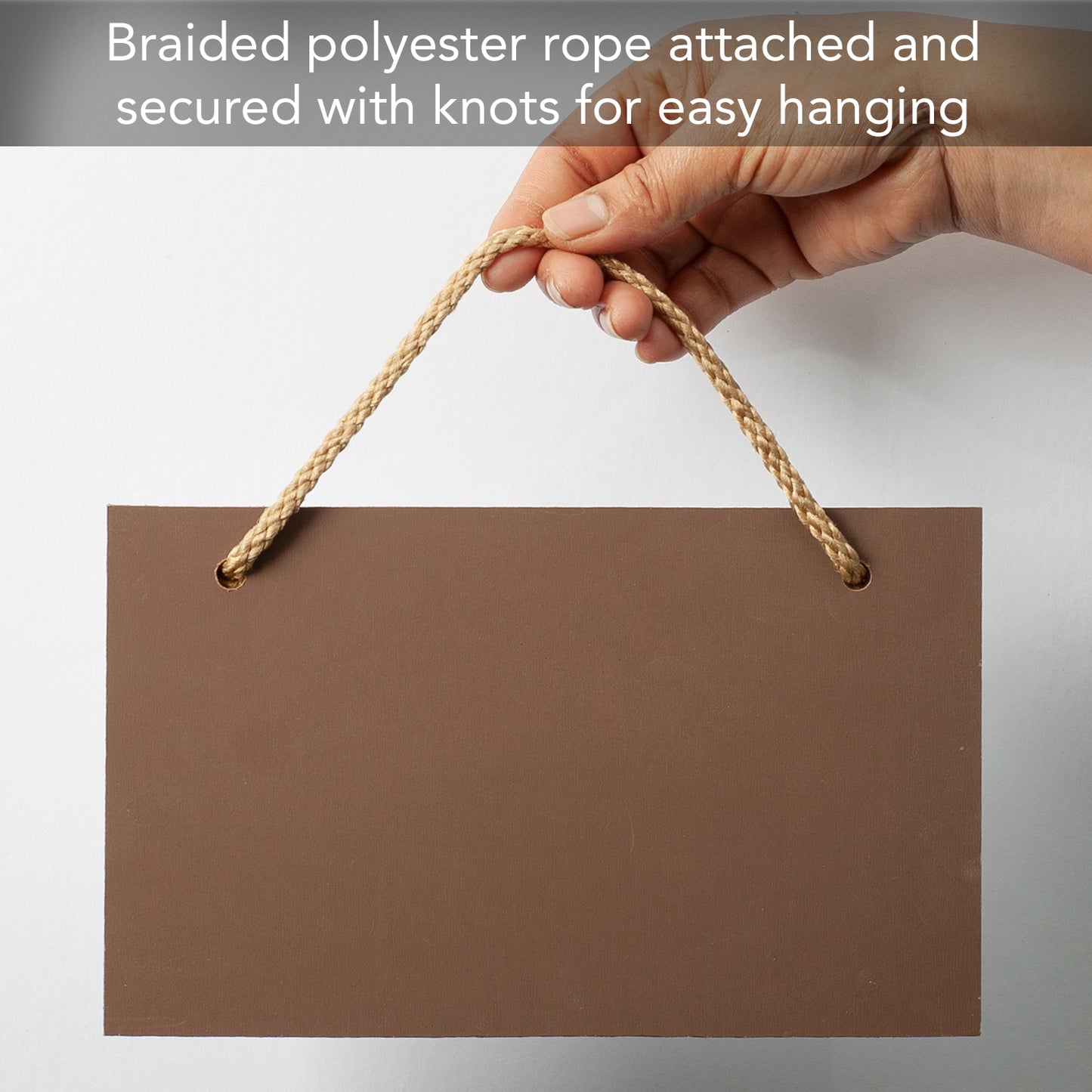 CounterArt Old And Senile Decorative Hanging Wood Wall Sign 9.5” x 5.75” Made in the USA Features Braided Rope Hanger