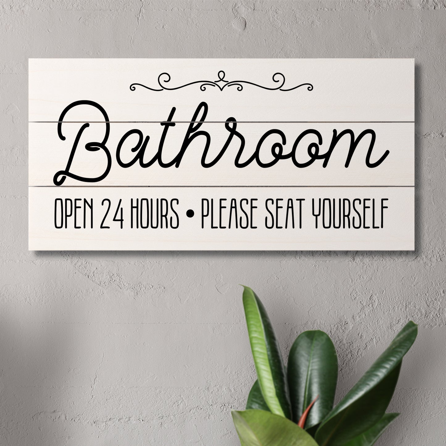 Seat Yourself Handcrafted Slatted Pallet Wood Sign 12" x 6" Made in the USA