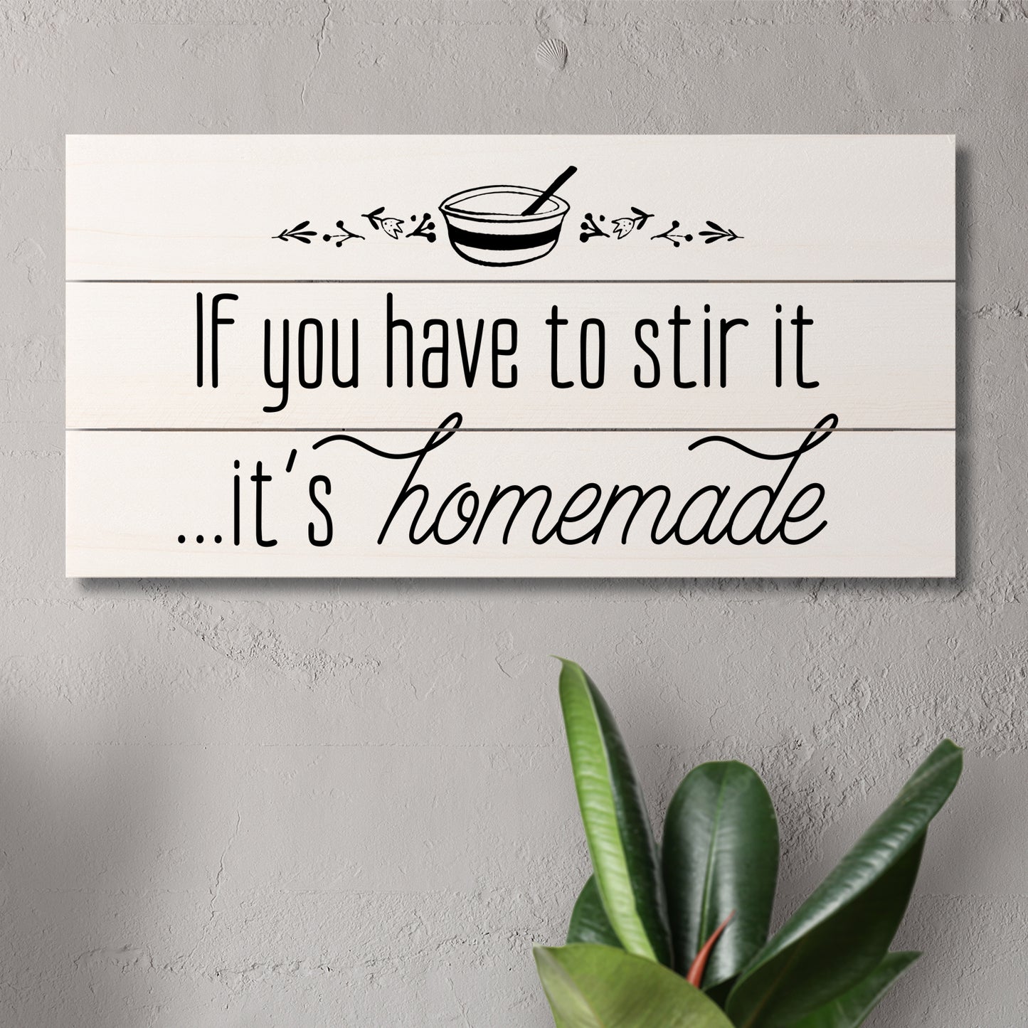 Homemade Decorative Pallet Wood Sign 12" x 6" Made in the USA Wire Hanger Doubles as an Easel