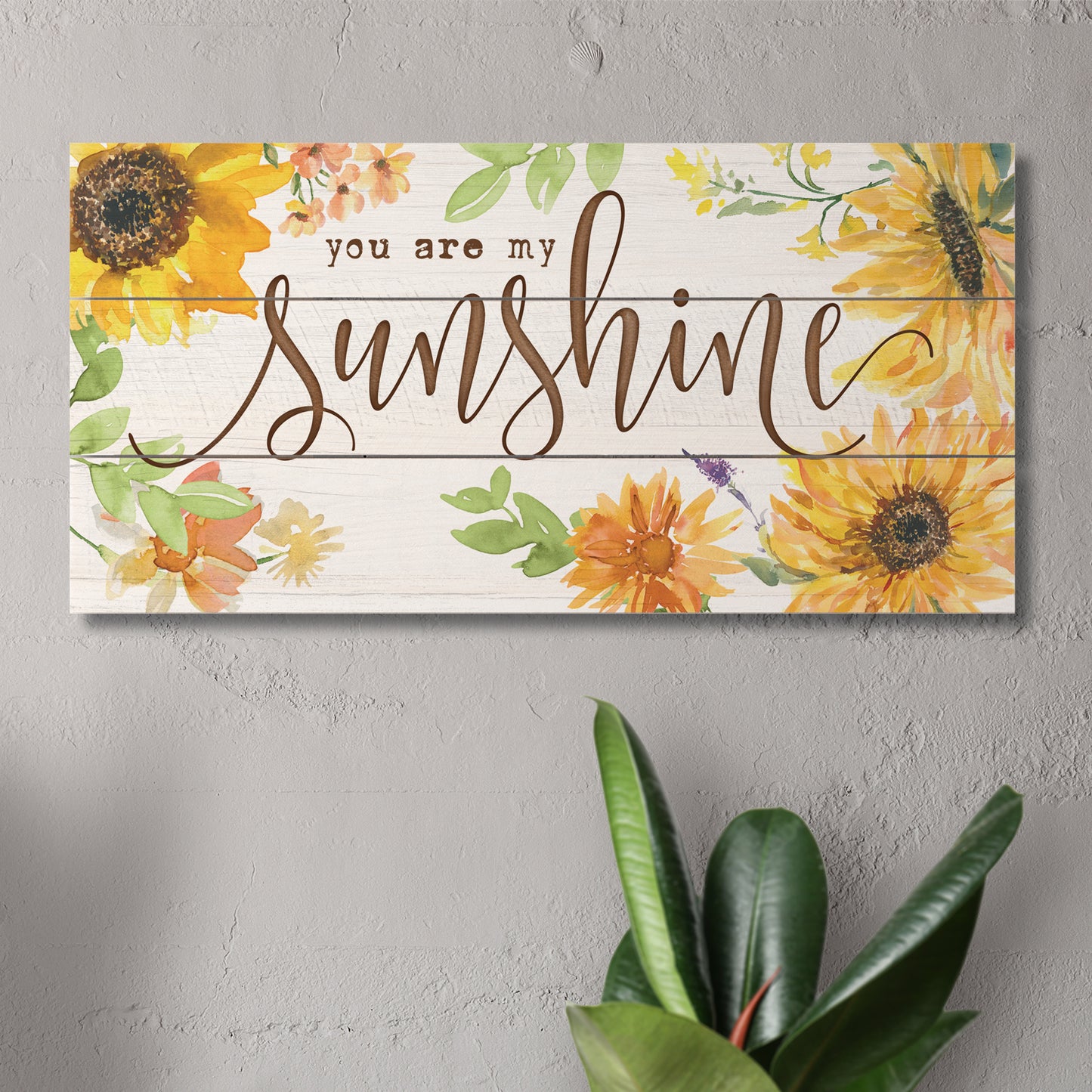 CounterArt You Are My Sunshine Decorative Slatted Pallet Wood Sign 12" by 6" Made in the USA