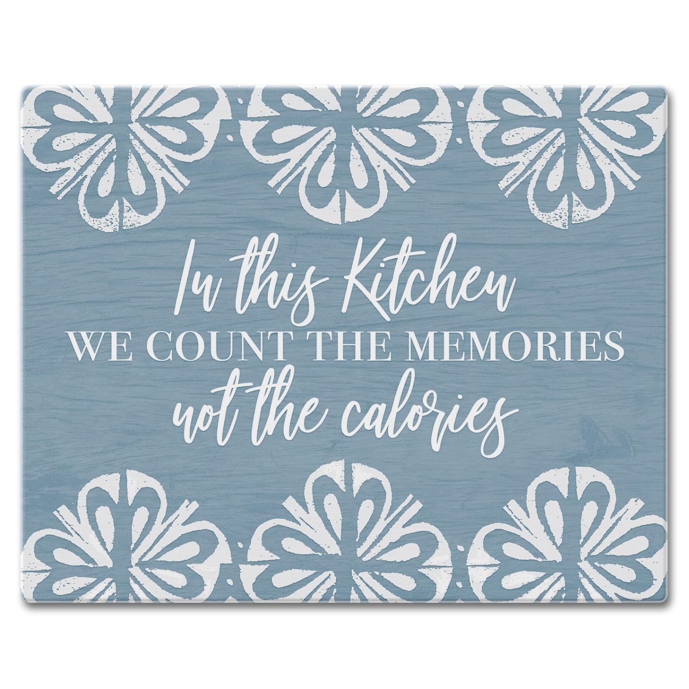 CounterArt Kitchen Memories 3mm Tempered Glass Cutting Board 15" x 12" Manufactured in the USA