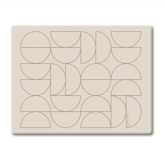 CounterArt Mocha Moon 3mm Tempered Glass Cutting Board 10” x 8” Manufactured in the USA