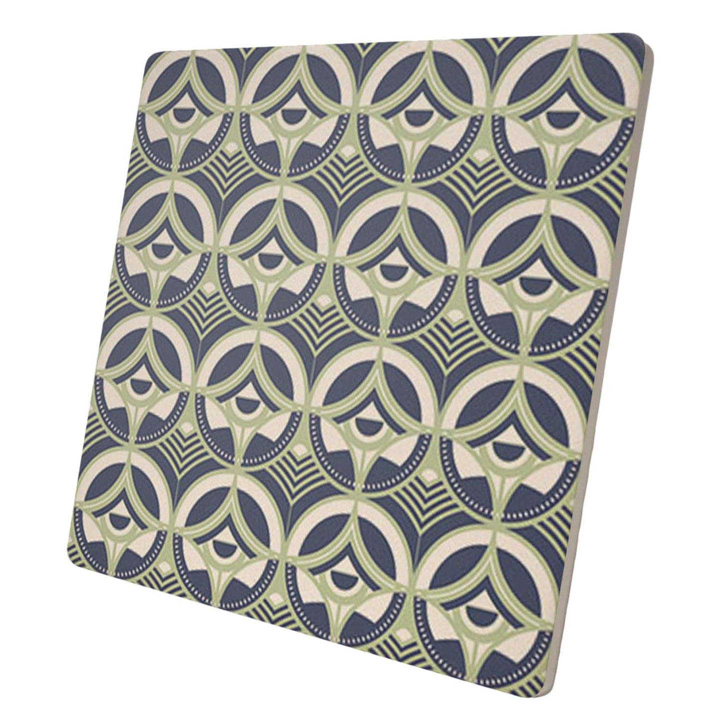 Frank Lloyd Wright Greek Orthodox Design on 8" Square Stone Trivet Manufactured in The USA Heat Tolerant Easily Wipes Clean