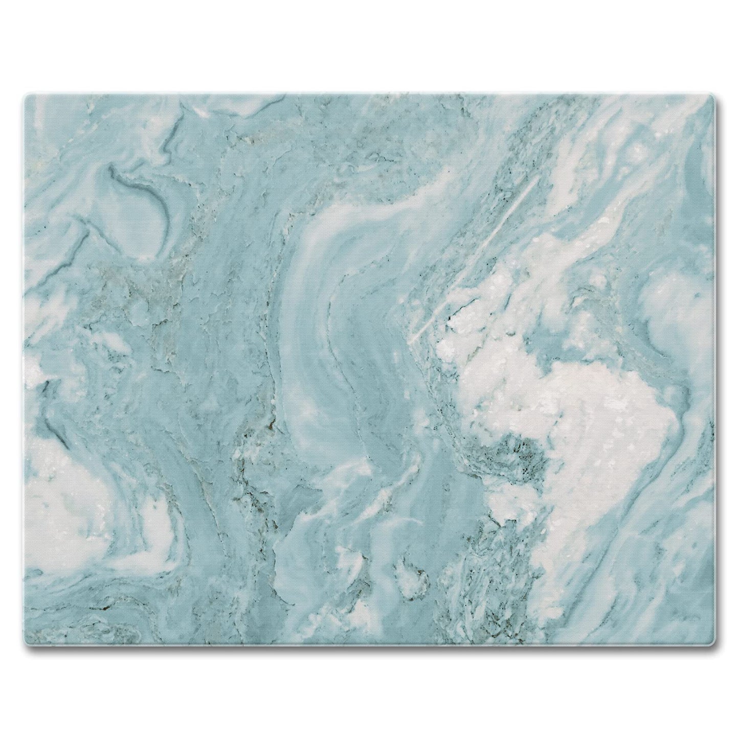 CounterArt Teal Quartz Design 3mm Tempered Glass Cutting Board 15” x 12” Manufactured in the USA