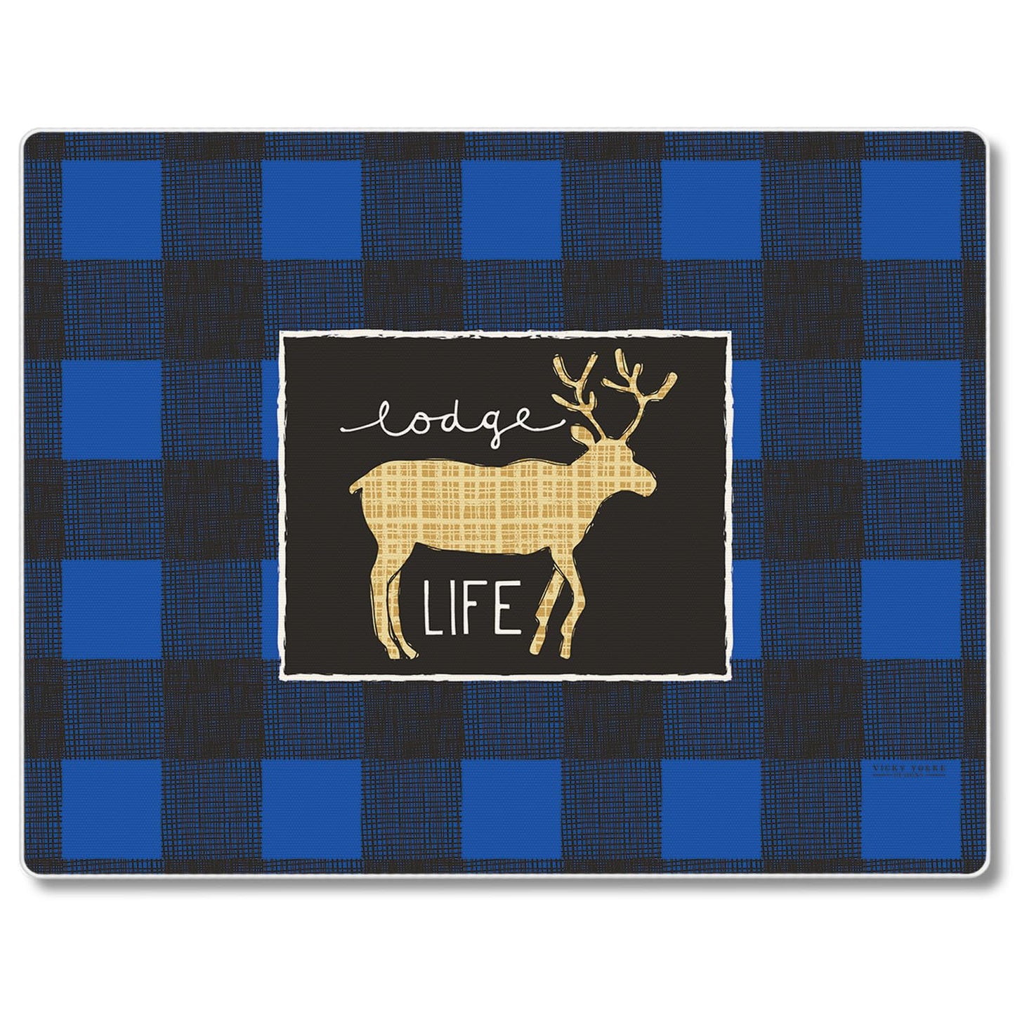 CounterArt Lodge Life 3mm Tempered Glass Cutting Board 10” x 8” Manufactured in the USA