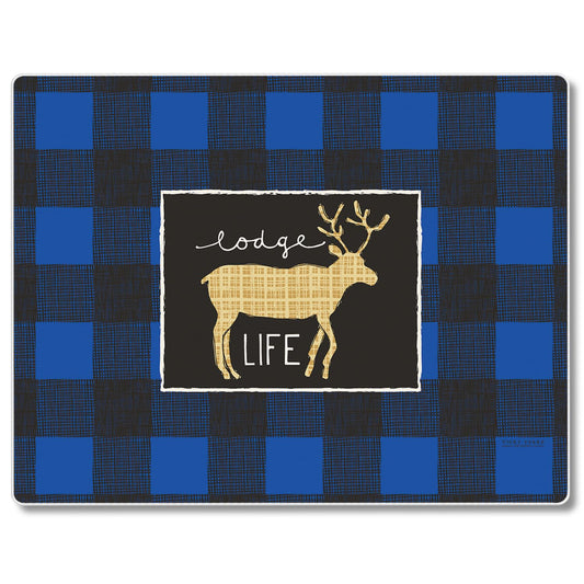 CounterArt Lodge Life 3mm Tempered Glass Cutting Board 10” x 8” Manufactured in the USA