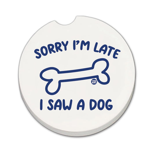 Thirstystone Saw A Dog Single Absorbent Stone Car Coaster 2.6” Diameter Manufactured in the USA
