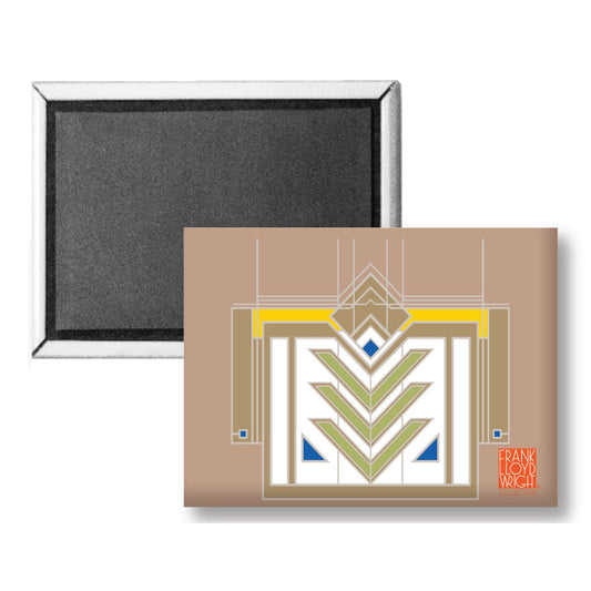 Frank Lloyd Wright's Meyer May Architectural Magnet Manufactured in the USA 3.5” x 2.5”