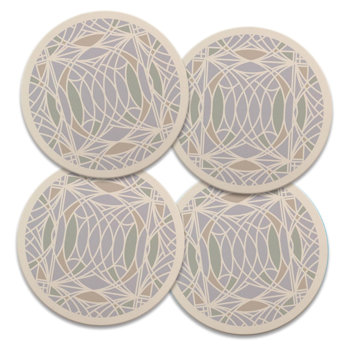 Blossom from Frank Lloyd Wright Foundation on 4 Pack Round Absorbent Stone Coasters 4" Diameter