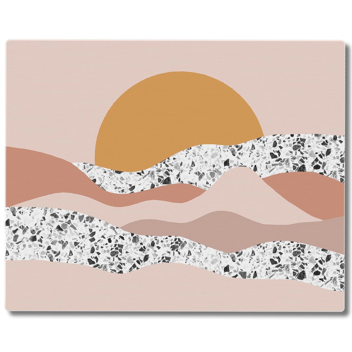 CounterArt Terrazzo Sunrise 3mm Tempered Glass Cutting Board 15” x 12” Manufactured in the USA
