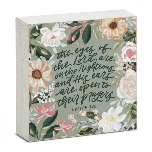 Righteous Decorative Faith Driven Wooden Home Accent Sign 3.75" Square Made in the USA