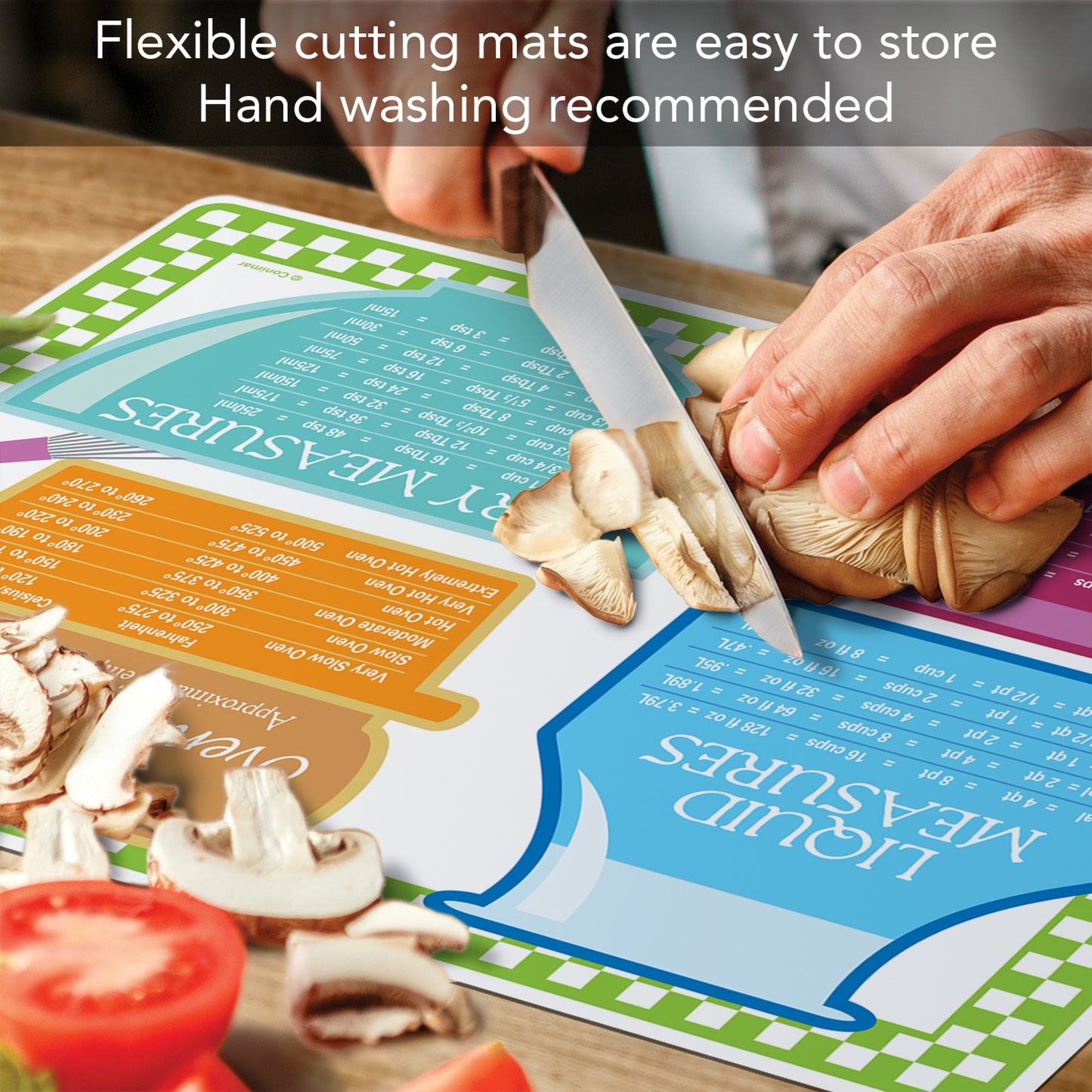 Cut N' Funnel Measure of a Good Cook Flexible Plastic Cutting Board Mat 15" X 11.5" Made in the USA