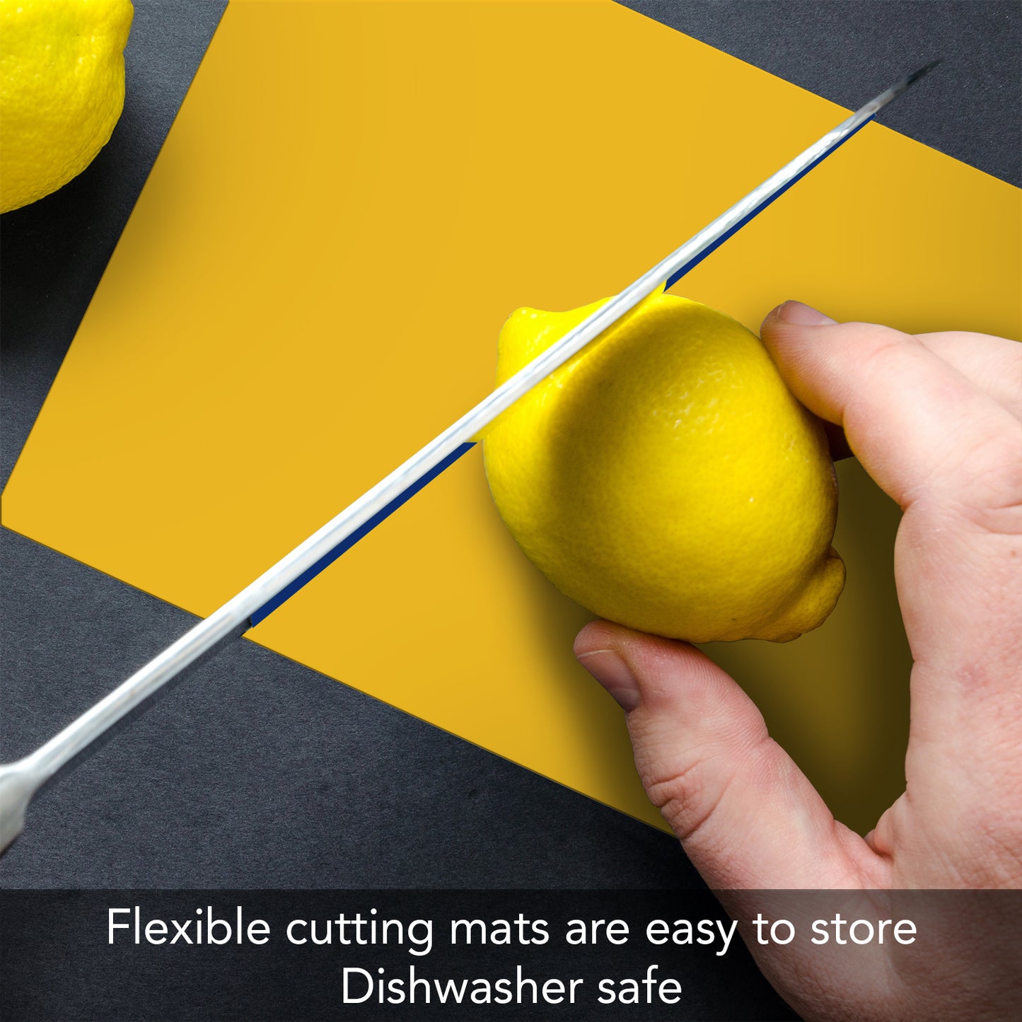 Cut N' Funnel Flexible Cutting Board Mats Set of 4, Assorted Bright Colors, Made in the USA of BPA Free Food Grade Plastic, 7.5” x 5.75”
