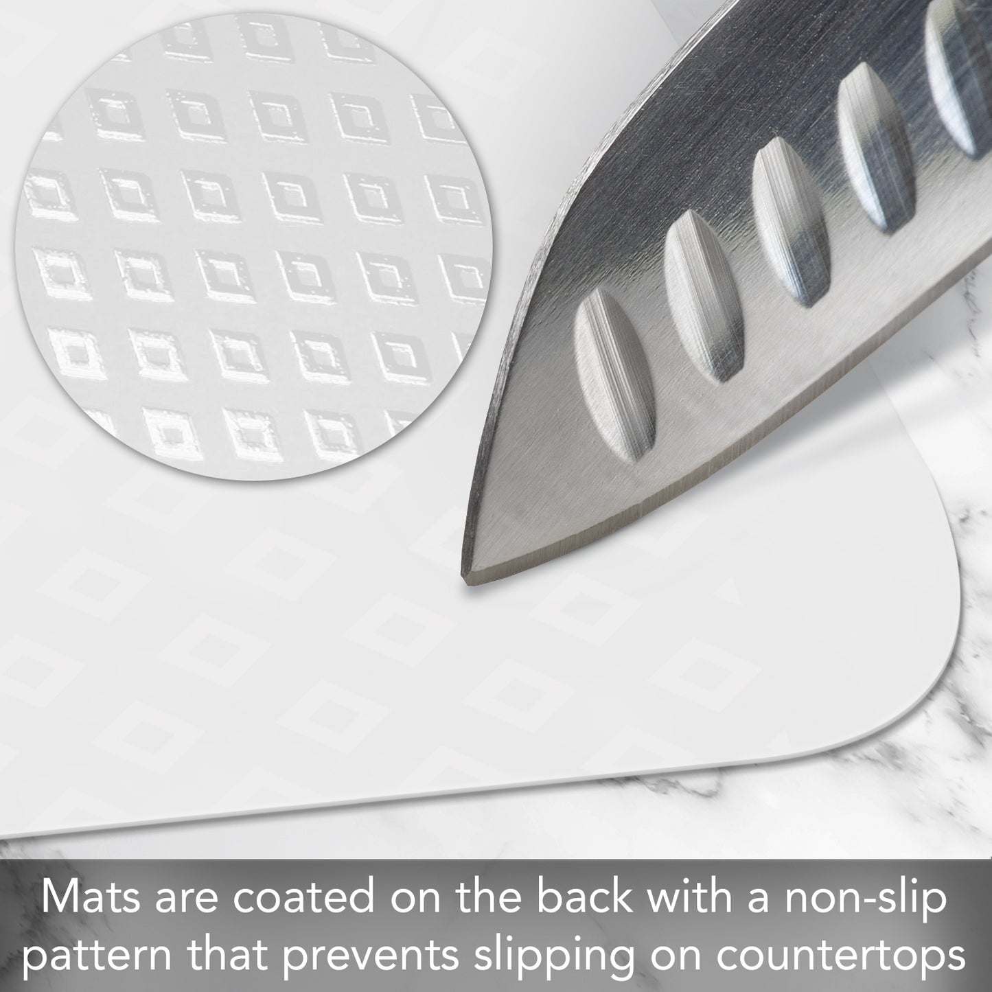 Cut N' Funnel Clear Non-Slip Flexible Plastic Cutting Board Mat 16" by 12" Made in the USA BPA Free Dishwasher Safe