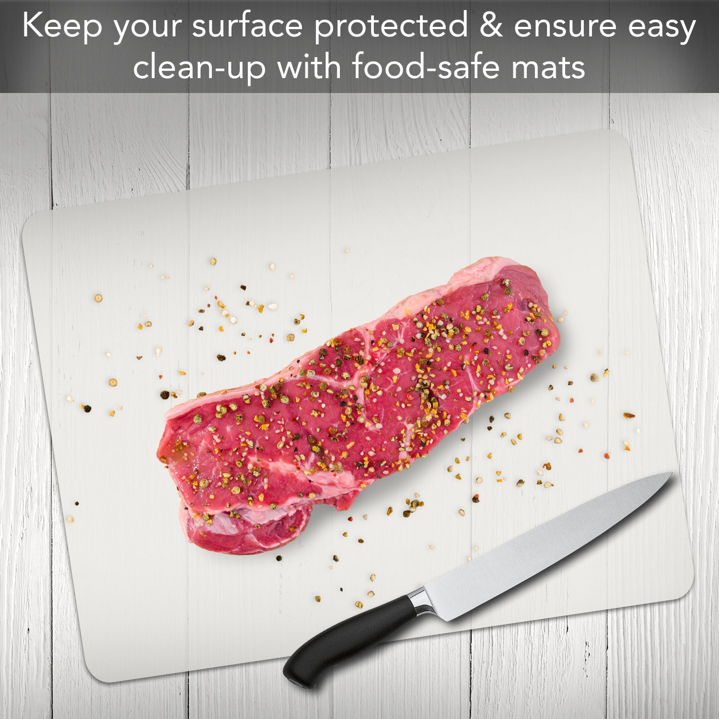 Cut N' Funnel Flexible Cutting Board Mats Set of 2, Clear Frosted, Made in the USA of BPA Free Food Grade Plastic, 11.5” x 15”