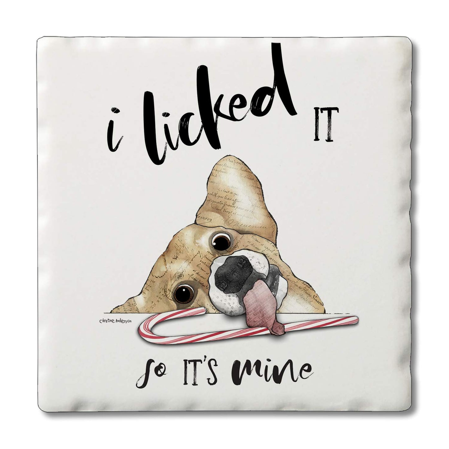 Thirstystone Licked It Single Tumbled Tile Coaster Manufactured in The USA Adorable, Create Your Own Collection