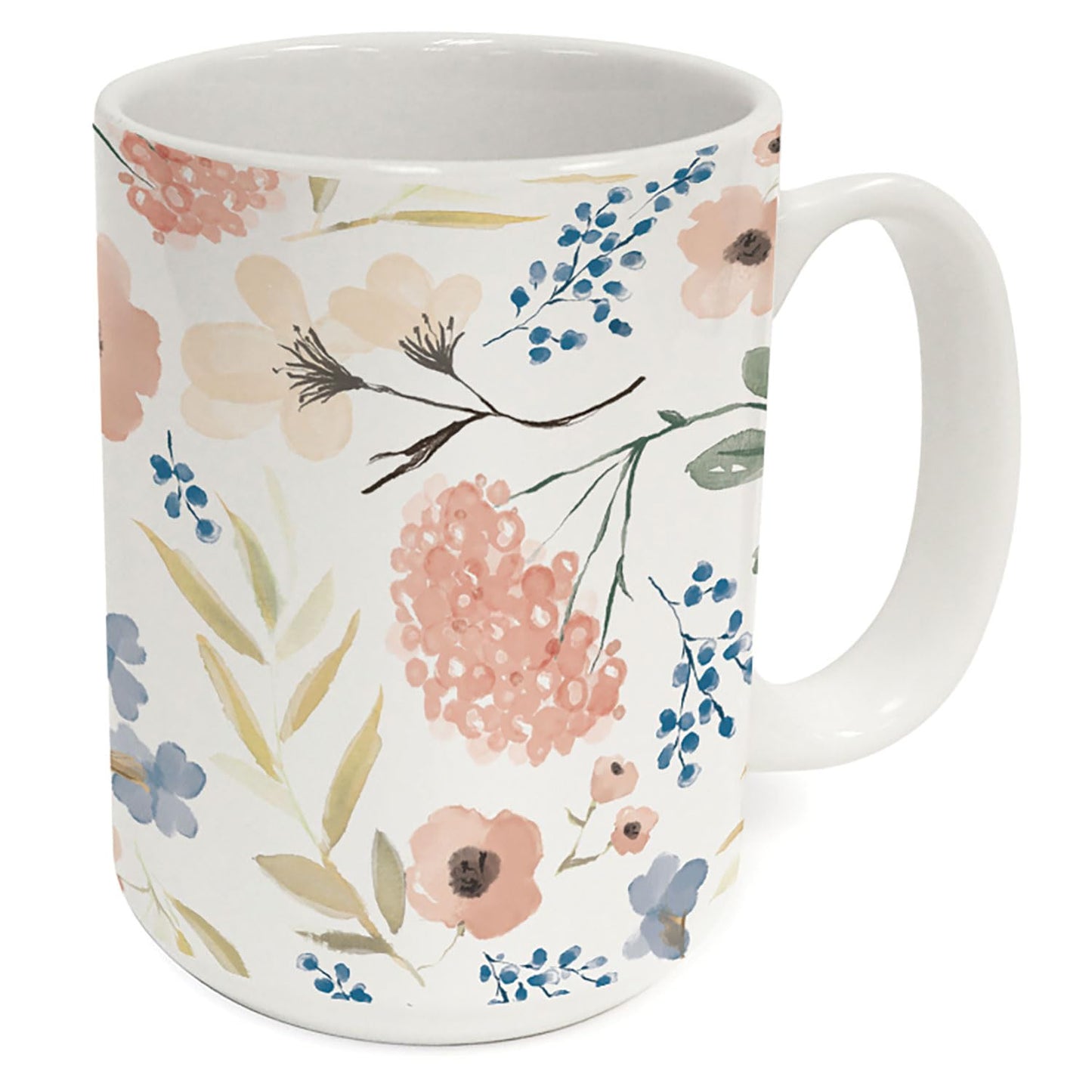 Highland Home Meadow Large Decorative Ceramic Mug 15 oz. Manufactured in the USA