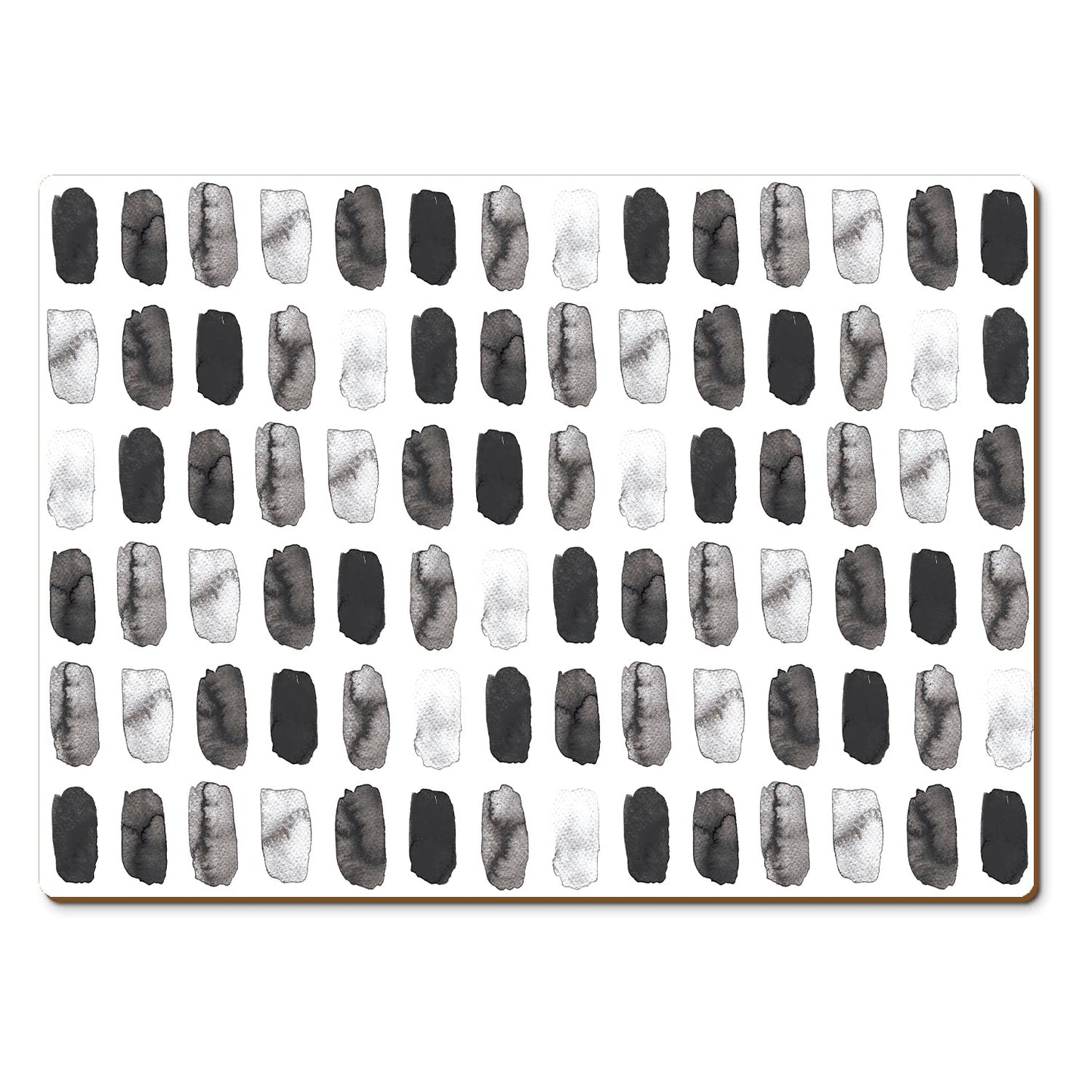 CounterArt Paint Stripes Premium Decorative Hardboard Tabletop Placemats 4-Pack Manufactured in The USA Heat Tolerant and Easily Wipes Clean