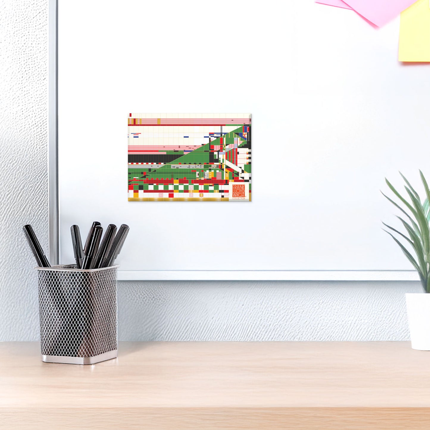 Frank Lloyd Wright's Hillside Curtain Decorative Magnet Manufactured in the USA