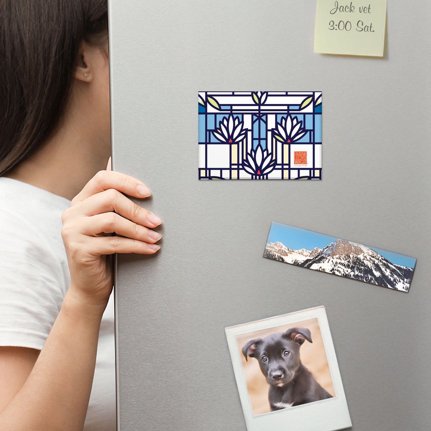 Frank Lloyd Wright Waterlilies Decorative Magnet Manufactured in the USA 3.5” x 2.5”