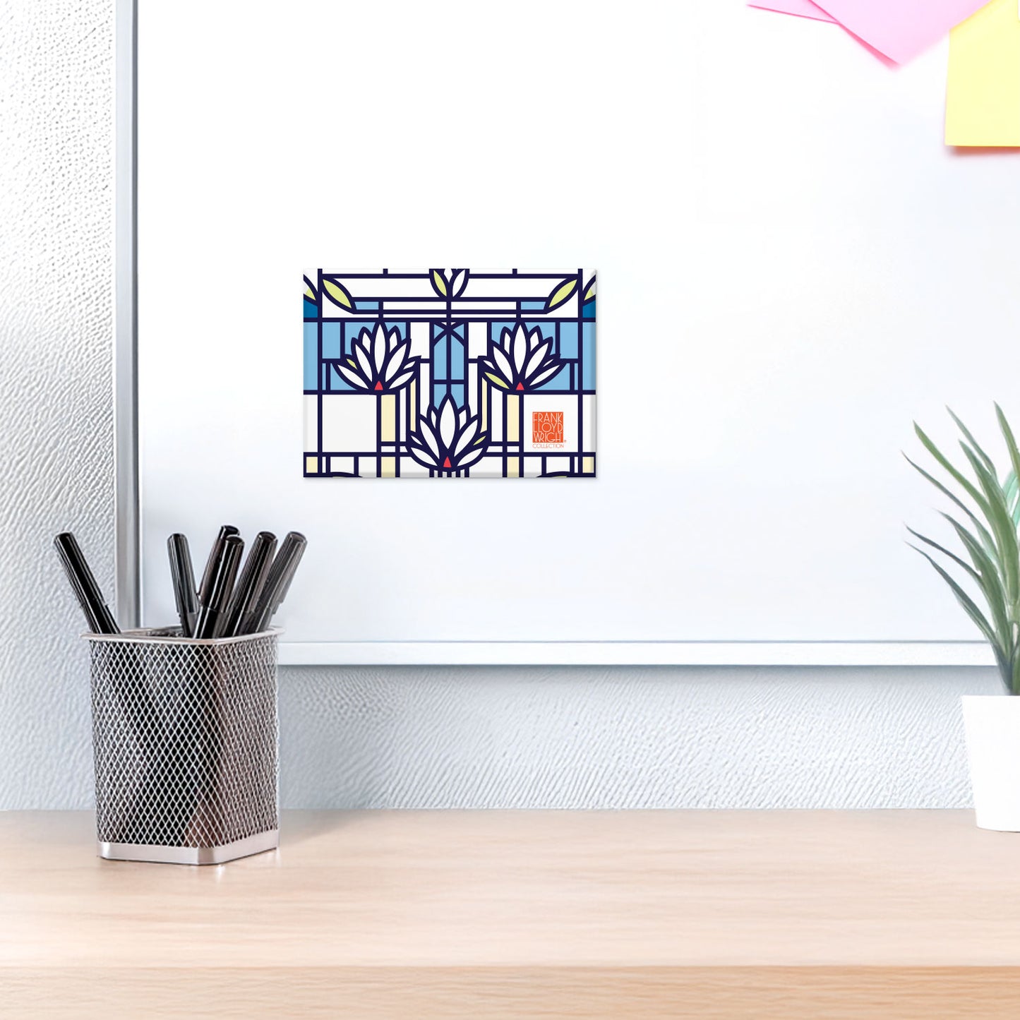 Frank Lloyd Wright Waterlilies Decorative Magnet Manufactured in the USA 3.5” x 2.5”