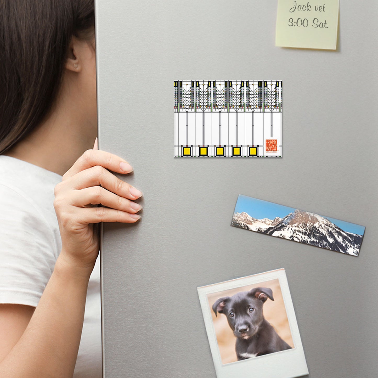 Frank Lloyd Wright's Tree of Life Decorative Magnet Manufactured in the USA 3.5” x 2.5”