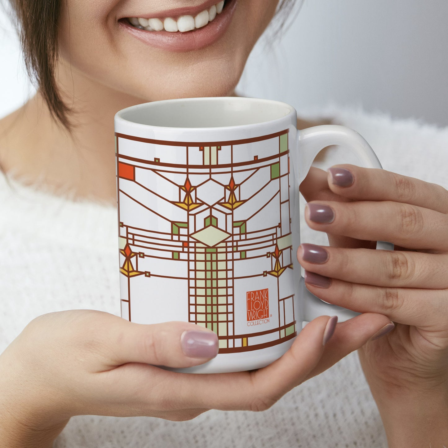 Highland Home Harley Bradley House Design by Frank Lloyd Wright 15 oz. Ceramic Mug Manufactured in the USA Dishwasher Safe Microwave Safe